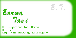 barna tasi business card